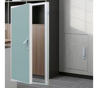 zxmeimm Puerta de Acceso empotrada con Tirador o pulsador para Paneles de Yeso:Panel de fontanería con Marco de Aluminio pintable,Cubierta Oculta para Servicios Leftdoor-Handle-50 * 80