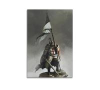 ZXMKH Pósteres aplicables a Deus Vult Crusader Citas, lienzo, pintura al óleo, pintura decorativa, póster de arte para colgar, pintura para el hogar, sala de estar, dormitorio, comedor, pared, 20 x 30