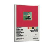 ZXMKH Pósteres aplicables a Kanye West lienzo pintura al óleo decorativa pintura arte póster colgante pintura hogar sala de estar dormitorio comedor pared 12 x 18 pulgadas (30 x 45 cm) estilo marco