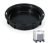 ZXNJA Tapa IBC de 163 mm para depósito IBC para tanque de agua IBC de 1000 l, tapa de depósito IBC para tanque, depósito de lluvia, acuario, riego de jardín, tapa de cierre (negro)