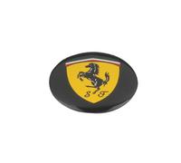ZXNMCB 4 Piezas Tapas de Cubo Ruedas Cubierta de Llanta para Ferrari 56.5 MM Coche Auto Vehículo Partes de Neumáticos Accesorios de Repuesto,E Black and Yellow