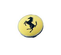 ZXNMCB 4 Piezas Tapas de Cubo Ruedas Cubierta de Llanta para Ferrari 60 MM Coche Auto Vehículo Partes de Neumáticos Accesorios de Repuesto,C Yellow