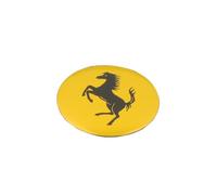 ZXNMCB 4 Piezas Tapas de Cubo Ruedas Cubierta de Llanta para Ferrari 65 MM Coche Auto Vehículo Partes de Neumáticos Accesorios de Repuesto,C Yellow