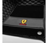 ZXNMCB Alfombrillas de Coche para Ferrari Roma 2020 2021 2022 2023, Alfombrillas para Coche Impermeable alfombras de Coche fáciles de Limpiar,A-Black