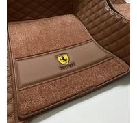 ZXNMCB Alfombrillas de Coche para Ferrari Roma 2020 2021 2022 2023, Alfombrillas para Coche Impermeable alfombras de Coche fáciles de Limpiar,B-Brown