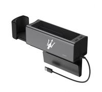 ZXNMCB Organizador de Asiento de Coche, para Maserati Bora/Indy/Khamsin/Merak/Kyalami Huecos de Asiento de Coche Coche Bolsillos para teléfonos móviles, Tarjetas, Llaves,1 One-A Black