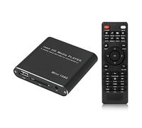 ZXNQ Reproductor Multimedia para TV HDMI con Control Remoto Soporta Unidad Flash USB Tarjeta SD/SDHC Disco Duro Externo de 2TB,Negro