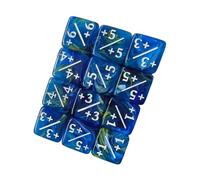 Zxpjkyu 10 Piezas Dados de Digitales para Enseñanza Matemática Dados de Símbolos D6 de Seis Lados de Acrílico Resistente Adecuado para Grupos de, Azul, tal como se describe