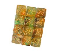 Zxpjkyu 10 Piezas Dados de Digitales para Enseñanza Matemática Dados de Símbolos D6 de Seis Lados de Acrílico Resistente Adecuado para Grupos de, Naranja Negro, tal como se describe