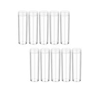 Zxpjkyu 10 Piezas Tubo Almacenamiento Monedas Organizador Tubos Coleccionismo Monedas Caja Colección con Tapa Roscada Hecho de Material PP Adecuado Par, 22.25 mm