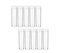 Zxpjkyu 10 Piezas Tubo Almacenamiento Monedas Organizador Tubos Coleccionismo Monedas Caja Colección con Tapa Roscada Hecho de Material PP Adecuado Par, 19mm