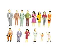 Zxpjkyu 14 Piezas Figuras Miniatura Maqueta Figuras Decorativas Micro Paisaje Material PP Sólido Pintadas Adecuado para Coleccionistas Niños Adultos, 76 Mm