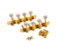 Zxpjkyu 2 Piezas Clavijas Afinadoras Mandolina Afinadores Guitarra Palancas Afinación Máquina Cabezales de Metal PP Fácil Instalación Adecuada para Músicos Co, Oro