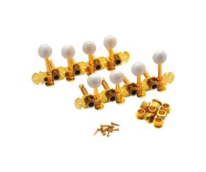 Zxpjkyu 2 Piezas Clavijas Afinadoras Mandolina Afinadores Guitarra Palancas Afinación Máquina Cabezales de Metal PP Fácil Instalación Adecuada para Músicos Co, Oro