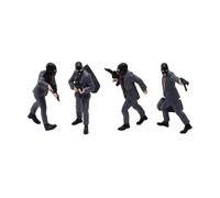 Zxpjkyu 4 Figuras a Escala 1:18, Modelos para de, Adornos de Escritorio, Minifiguras de Resina para paisajes en Miniatura.