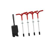 Zxpjkyu 4 Piezas de Anclajes para Pesca en Hielo con Adaptador para Taladro Eléctrico Y Estacas para Tienda de Campaña.
