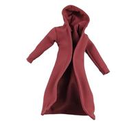 Zxpjkyu Abrigo para Figuras en Miniatura a Escala 1/12, Abrigo con Capucha para Hombre, Modelo de Figura de Acción, Ropa, Abrigo Cortavientos, Accesorios para, Rojo, universal