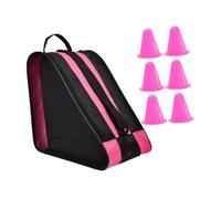 Zxpjkyu Bolsa para Patines de Ruedas, Bolsa de Almacenamiento para Zapatos de Patinaje, Bolsa para Patines de Ruedas para Patines de Hockey sobre Hielo, Rosa