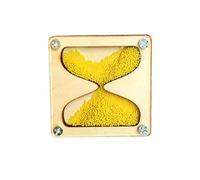 Zxpjkyu Busy Board Juguete Accesorio de Madera Reloj de Arena para Estimulación Temprana Desarrollo Motriz Adecuado para Aprendizaje Infantil Regal, Amarillo