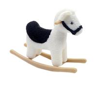 Zxpjkyu Caballo Balancín para Casa de Muñecas de Caballito Y Adorno Coleccionable Un Juguete con Acabado Fino Adecuado para Maquetas Y Regalos para, Blanco