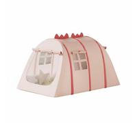 Zxpjkyu Dinosaurio Casa de Aventura Carpa Portátil Elaborada Oxford Mecanismo Automático Espacio para Varios Niños Adecuada en Habitaciones Infantiles, Rosa, S E