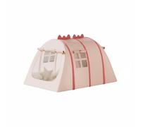 Zxpjkyu Dinosaurio Casa de Aventura Carpa Portátil Elaborada Oxford Mecanismo Automático Espacio para Varios Niños Adecuada en Habitaciones Infantiles, Rosa, S F