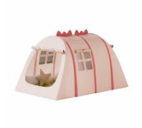 Zxpjkyu Dinosaurio Casa de Aventura Carpa Portátil Elaborada Oxford Mecanismo Automático Espacio para Varios Niños Adecuada en Habitaciones Infantiles, Rosa, S
