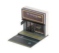 Zxpjkyu Diorama Escenario Miniatura Maqueta Paisaje Vehículo Simulación con Acabado Detallado para Mostrar Modelos en Colección Regalo Decoración, Barra de Canto