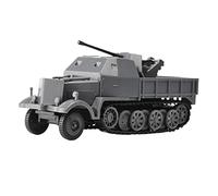 Zxpjkyu Estatua de Vehículo Camión Militar Plástico Ensamblaje Detallado DIY Montaje Pequeña Escala Adecuado para Niños Adultos Regalo Decoración, Gray