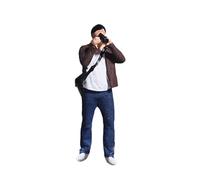Zxpjkyu Figura Miniatura Figura de Pequeña Modelo Tren Diseño Arquitectónico Hecho en Resina Decorativa Adecuada para Educación Maquetas Manualidades, Hombre Tomando Una Foto