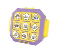 Zxpjkyu Fun Toe Juego Electrónico Portátil Consola de Rompecabezas Incluye Función Educativa para Estimular Adecuado para Viajes Cumpleaños Y Entre, Amarillo