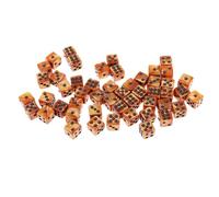 Zxpjkyu Juego de 50 Dados D6 de 12 Mm para Juegos de Mesa, 50 Piezas marrón, 12 mm