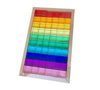 Zxpjkyu Juego de Bloques Cúbicos Apilables, Juguetes Educativos para La Resolución de Problemas Y La Percepción del Color.