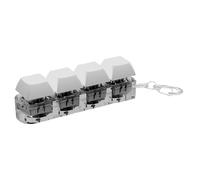 Zxpjkyu Llavero con Forma de Teclado, Juguete Mecánico Decorativo Y Sensorial, Ideal Como Regalo para La Familia O para La Oficina, blanco, tal como se describe