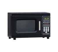 Zxpjkyu Microondas en Miniatura, Horno de Madera para Casa de Muñecas, Microescena Negra, Cocina a Escala 1:12