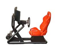 Zxpjkyu Modelo de Asiento de Simulador de Carreras a Escala 1:64, Modelo de Soporte para Asiento de Simulador, Decoración para Mesa de Arena, Artículo, Rojo