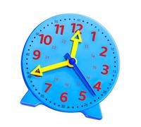 Zxpjkyu Reloj Educativo Reloj de Enseñanza Reloj Analógico Reloj de Práctica Modelo de Números Material PP Adecuado para Niños Aprendizaje Doméstico Maestros, Azul
