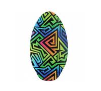 Zxpjkyu Skimboard para Niños Tabla Surf Arena Entrenamiento Equilibrio Superficie Antideslizante Madera Poplar Adecuado para Actividades Infantiles Playa Deportes Ligeros, 35 Inch, Kaleidoscope
