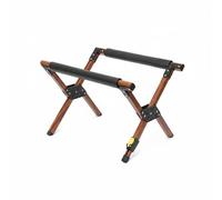 Zxpjkyu Soporte para Cubetas Exterior Plegable y Liviano de Aleación de Aluminio Reductor de Humedad y Espacio Adecuado para Excursiones Patio Picnic, Grano Madera Ajustable