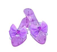Zxpjkyu Zapatos de Princesa Sin Cordones para Juegos de Imitación con Lazo. Calzado Versátil. Sandalias de Gelatina para Disfraces para Niñas para Fiestas TEM, Púrpura