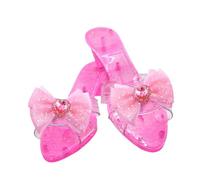 Zxpjkyu Zapatos de Princesa Sin Cordones para Juegos de Imitación con Lazo. Calzado Versátil. Sandalias de Gelatina para Disfraces para Niñas para Fiestas TEM, Rosa