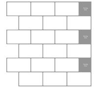 ZXQVLMRS Azulejos de pared, 10 unidades, 30 x 30 cm, poliuretano | Autoadhesivo, diseño de baño y cocina, acabado brillante, fácil montaje