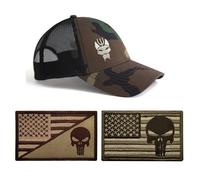 ZXRSJBL Gorra de béisbol táctica Seal Team, Gorras Ajustables de Malla Transpirable, para Correr/Pescar/navegar, Gorra de Camuflaje con 2 Parches. (khaki3,L)
