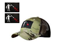 ZXRSJBL Hombres y Mujeres Seal Team Táctica Gorra de Béisbol Snapback Stretchable Sombrero Correr/Pesca,Gorra de Béisbol + 2 Parche (SAS MC,L)