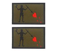 ZXRSJBL Parche de la Bandera Pirata de Barbanegra Parche táctico Militar de Edward Parche de los Seal, Calcomanía de Insignia de Moral, Calcomanía de Tela