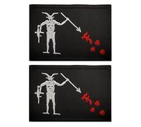 ZXRSJBL Parche de la Bandera Pirata de Barbanegra Parche táctico Militar de Edward Parche de los Seal, Calcomanía de Insignia de Moral, Calcomanía de Tela
