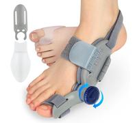 ZXShow Corrector de Hallux Valgus Férula Ajustable de Noche Separador de Dedos Set con Silicona Médica Ortesis para Alivio del Dolor Salud del Pie Corrección