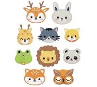 ZXTGBQ 10PCS Animal Pegatinas Ropa Termoadhesivos, Parches Ropa NiñOs, Bordado Rodilleras Pantalones, Parches Costura NiñOs, Pararopa Camiseta Jeans Mochilas Pantalon O Diy Coser, Diy Lindoparches