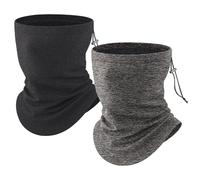 ZXTGBQ 2 Piezas Braga Cuello para Hombre Mujer Calentador de Cuello de Invierno de Forro Polar Resistente al Viento Bufanda Ajustable para la Cara para Esquí, Correr, Ciclismo