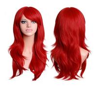ZXTGBQ 27,6 Pulgadas Peluca Roja Larga, Peluca Pelirroja Mujerr, Pelucas Largas Rojas para Mujeres, Pelucas Mujer Niñas para Cosplay/Fiesta/Diario, PPeluca de Mujer de 70 cm de Longitud Melena Larga